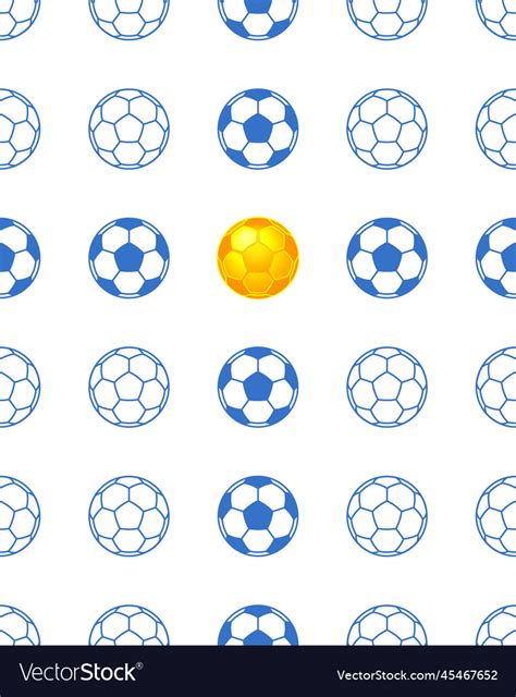 Soccer Ball Seamless Pattern Royalty Free Vector Image