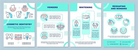 Dentistry Brochure Template Layout Line Template Print Vector Line Template Print Png And