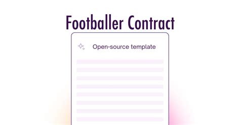 Footballer Contract Template Uk