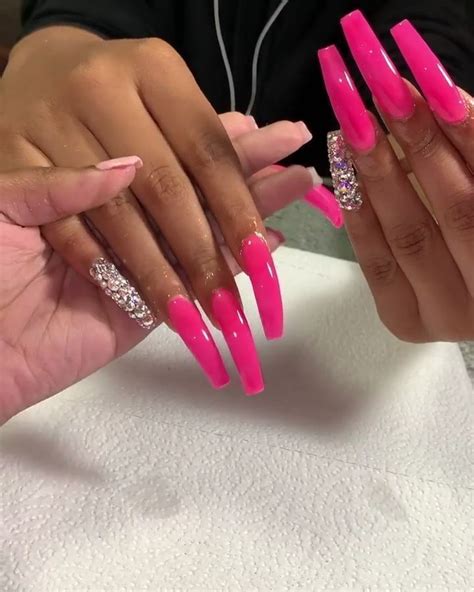 Extra Long Acrylic Nails With Diamonds Forever Fuckingfat