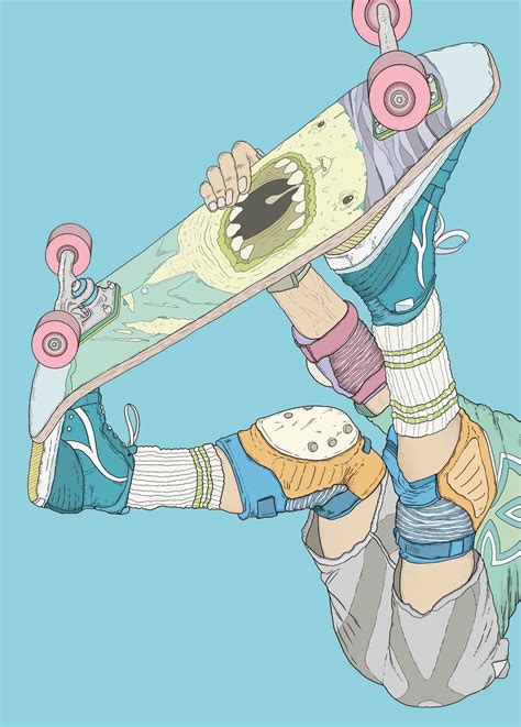 Illustration S Skateboarding Skateboard Art Skateboard Art Design