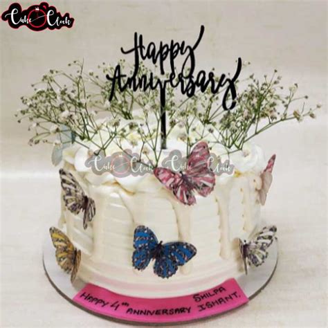 Happy Anniversary Butterfly Cake - Magnum Cakes - Best Customize Designer Cakes in Lahore