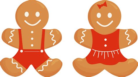 Pair Of Christmas Gingerbread Men Png