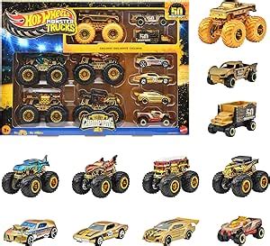 Amazon co jp ホットウィール Hot Wheels モンスタートラック ビッグフットトロフィーチャンピオンコレクションセット 乗り物おもちゃ モンスタートラック5台 ミニカー6