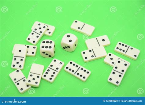 Game Of Domino On Table Green Fortun Win Fun Play With Number Group