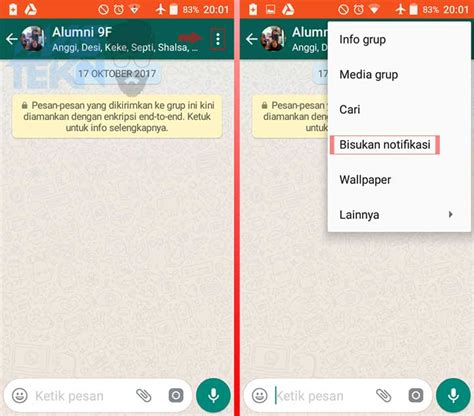 Cara Mematikan Notifikasi Whatsapp Android Iphone