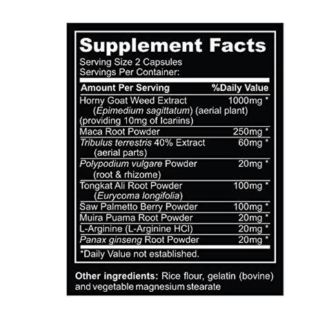 Super Strength Mg Horny Goat Weed Capsules With Maca Arginine