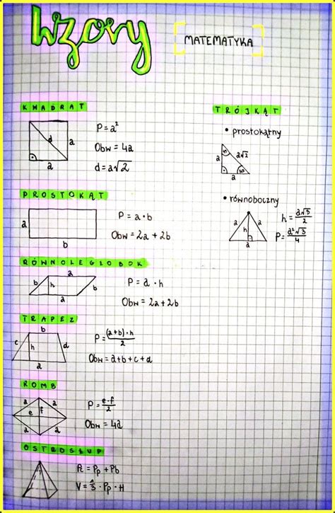 Wzory Matematyczne Maturo