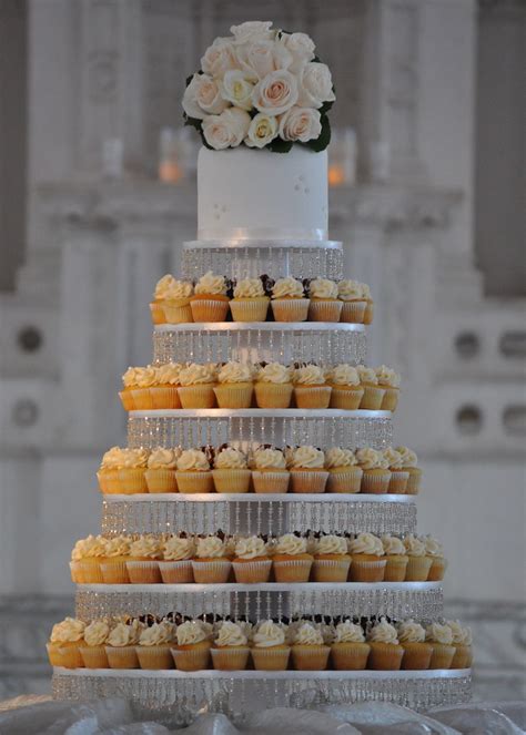 Wedding Cupcake Tower 300 Mini Cupcakes Are On That 6 Tier Flickr