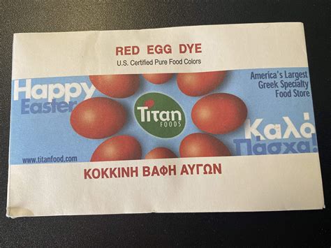 Red Egg Dye For Greek Orthodox Traditional Easter Food