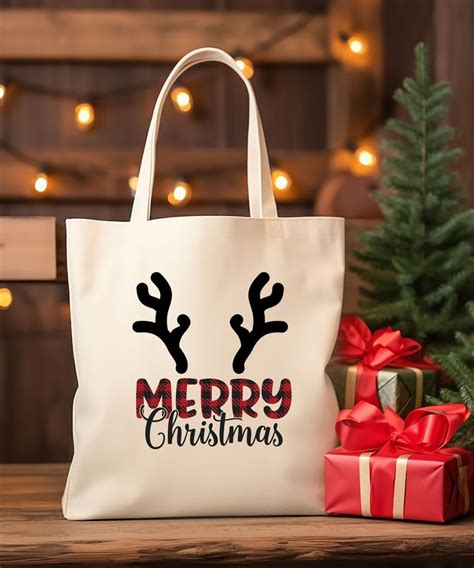 Holiday Tote Bag Christmas Gift Bags Christmas Themes Personalized