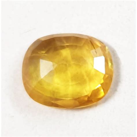 5 60ct 6 25 Ratti Certified Natural Yellow Sapphire Pukhraj Transparent