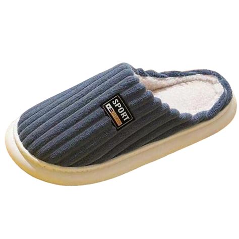 Cathalem Shoes Men Adult Male Bedroom Slippers for Men Size 15 Slippers Simple Warm Thick Soled ...