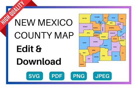 New Mexico County Map: Editable & Printable State County Maps