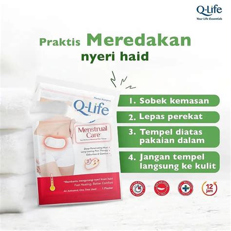 Jual Q LIFE Menstrual Care Plester Kompres Nyeri Haid Menstruasi