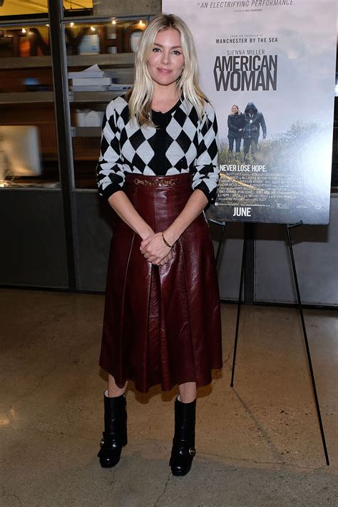 Sienna Miller attends American Woman screening - Leather Celebrities