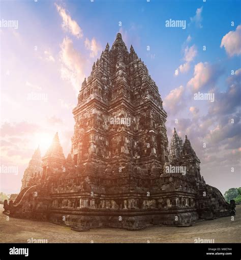 Beautiful Buildings Of Ancient Prambanan Or Rara Jonggrang Hindu Temple