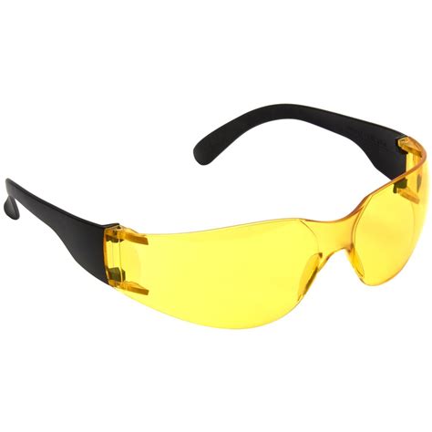 Standard Wraparound Safety Glasses - Amber