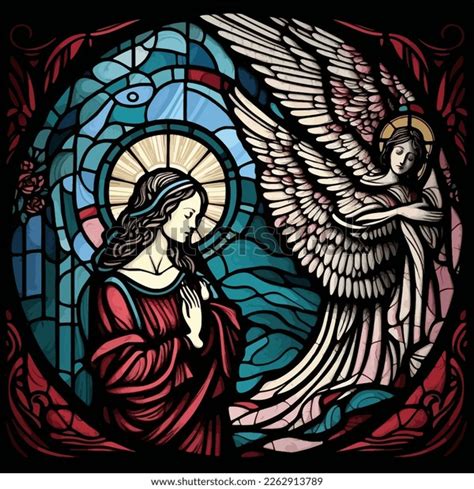 Virgin Mary Angels Stained Glass Images Stock Photos Vectors