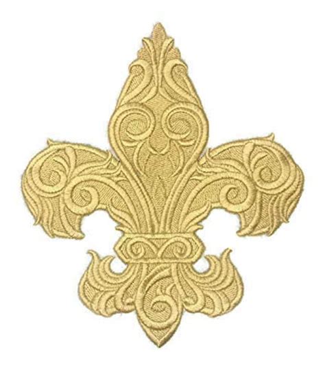 Fleur De Lis Embroidered Iron Onsew Patch552 X Etsy