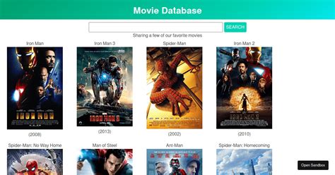 React Hook Movie Search App Codesandbox