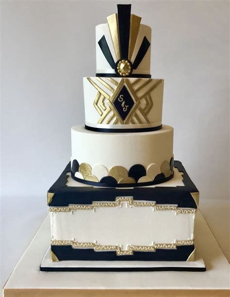 Pin On Art Deco Cake