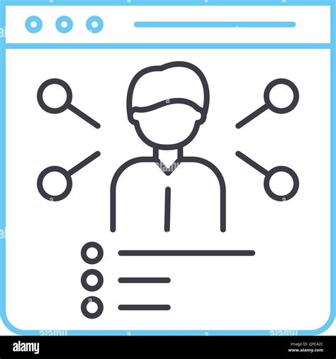 Webinar Line Icon Outline Symbol Vector Illustration Concept Sign