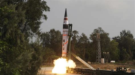 L Inde Teste Un Tir De Missile Longue Port E