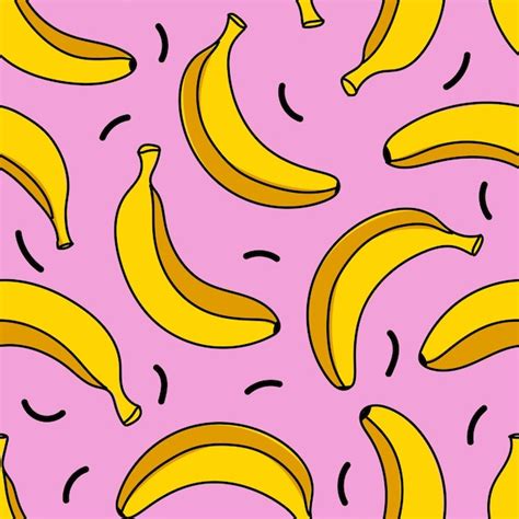 Padr O Sem Emenda Bananas Amarelas Em Fundo Rosa Ilustra O Em Vetor