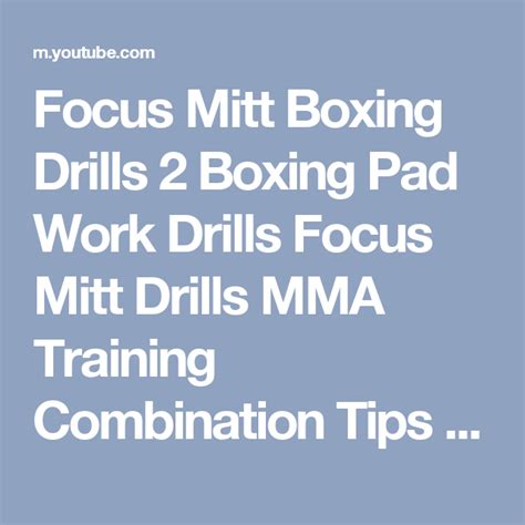 Focus Mitt Boxing Drills 2 Boxing Pad Work Drills Focus Mitt Drills Mma Training Combination