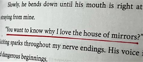 THE HOUSE OF MIRRORS SCENE. | Romantic book quotes, Romance books quotes, Favorite book quotes