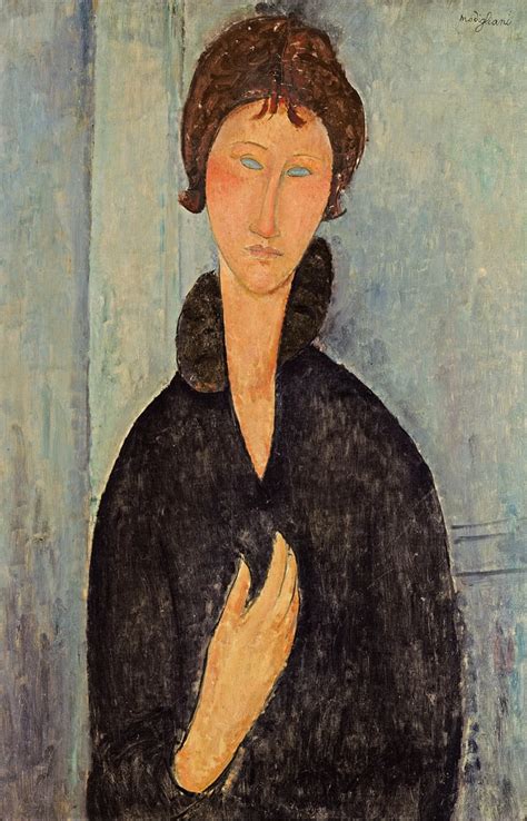 Donna Con Gli Occhi Azzurri 1918 Circa Amedeo Modigliani