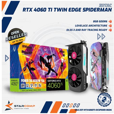 Jual Zotac Gaming Geforce Rtx 4060 Ti 8gb Twin Edge Oc Spider Man Rtx4060ti Shopee Indonesia