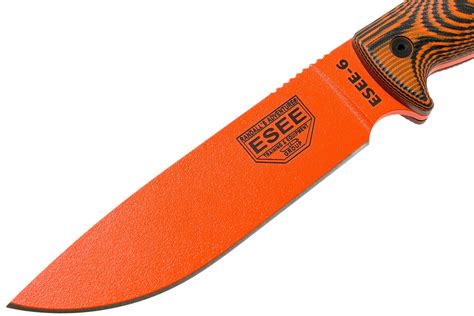 Esee Model 6 Orange Blade 3d Neon Orange Black G10 Survival Knife 6por