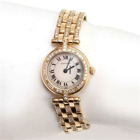 Herando Cartier Panthère Vendome 24mm 18k Yellow Gold Diamond Watch