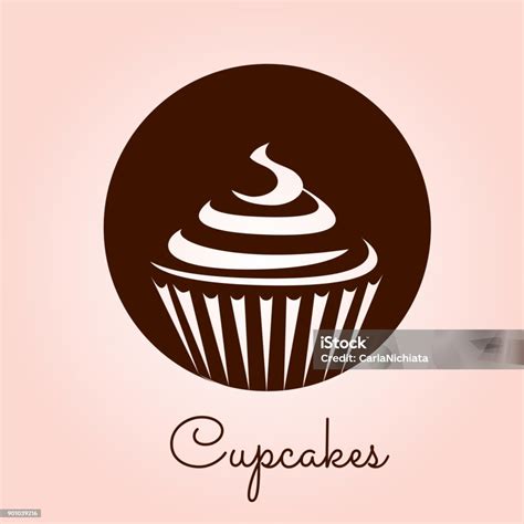 Cupcake Simge Vektör Stok Vektör Sanatı And Cupcake‘nin Daha Fazla Görseli Cupcake Logo Pasta