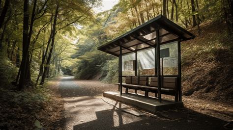 Bus Stop In A Forest Background, Bus Stop In The Woods, Hd Photography Photo, Plant Background ...