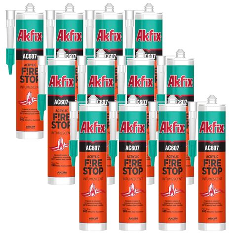 Akfix AC607 Fire Stopping Sealant - Heat Resistant Water Based Caulk ...