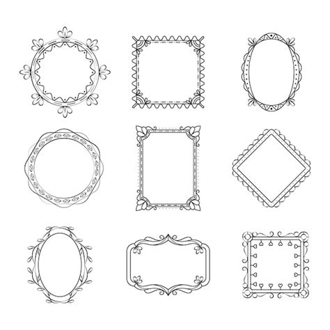 Free Vector Hand Drawn Doodle Frames Collection