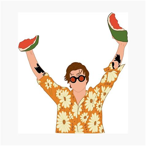 Lámina fotográfica Harry Styles Watermelon Sugar Gafas de sol