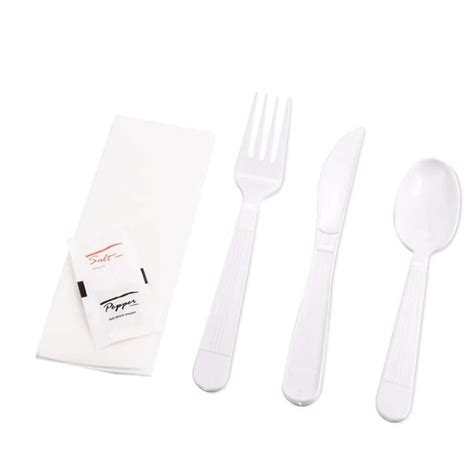 Foreverbest Packs Plastic Silverware Packets With Pepper Salt