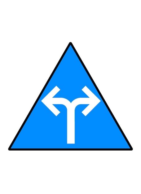 Verkeersbord Wegenkaart Links Rechts Rotonde Cirkel Bord Blauwe