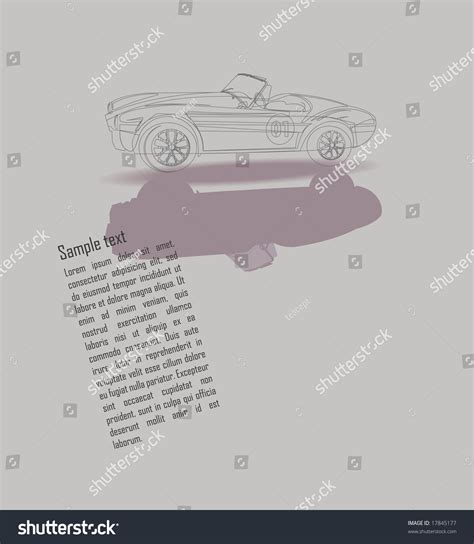 Design Vintage Car Line Drawing Vector Stock Vector (Royalty Free) 17845177