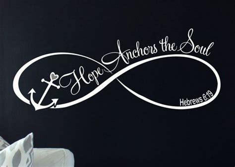 Hope Anchors The Soul Wall Decal Vinyl Sticker Home Decor Wedding