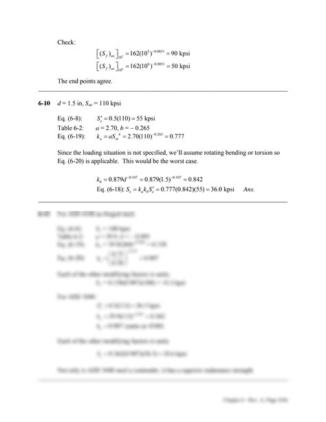 SOLUTION Chapter 6 Solutions Shigley S Mechanical Engineering Design