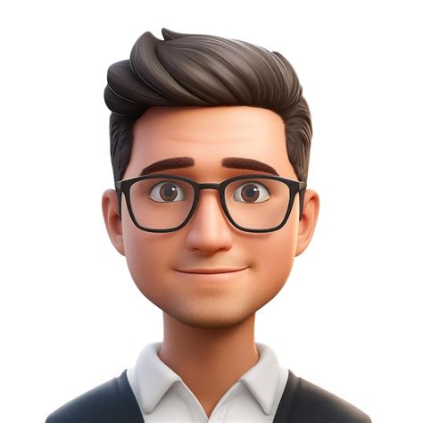 Memoji Handsome Guy Man With Glasses On A White Background Emoji