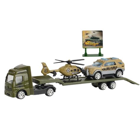 Crane Trailer Tow Truck Toy Friction Powered Toy Alloy Diecasts Vehicle ...