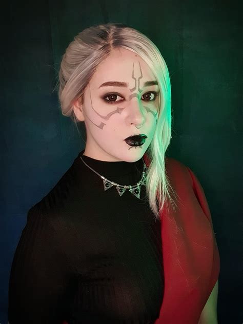 Self My First Makeup Test For Nightsister Merrin From Jedi Fallen