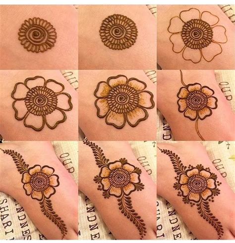 Step By Step Mehndi Designs For Beginners Beginner Henna Designs