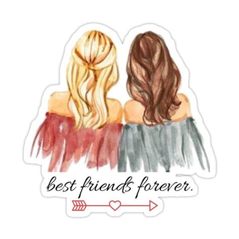 Best Friends Sticker For Sale By Zerz6006 Blonde And Brunette Best